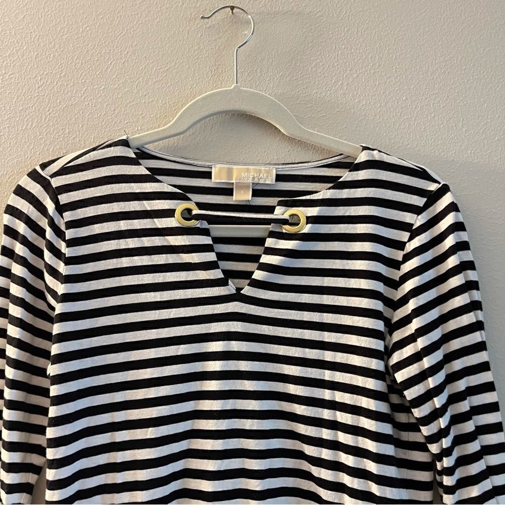 Michael Kors striped shirt size small - Picture 3 of 4